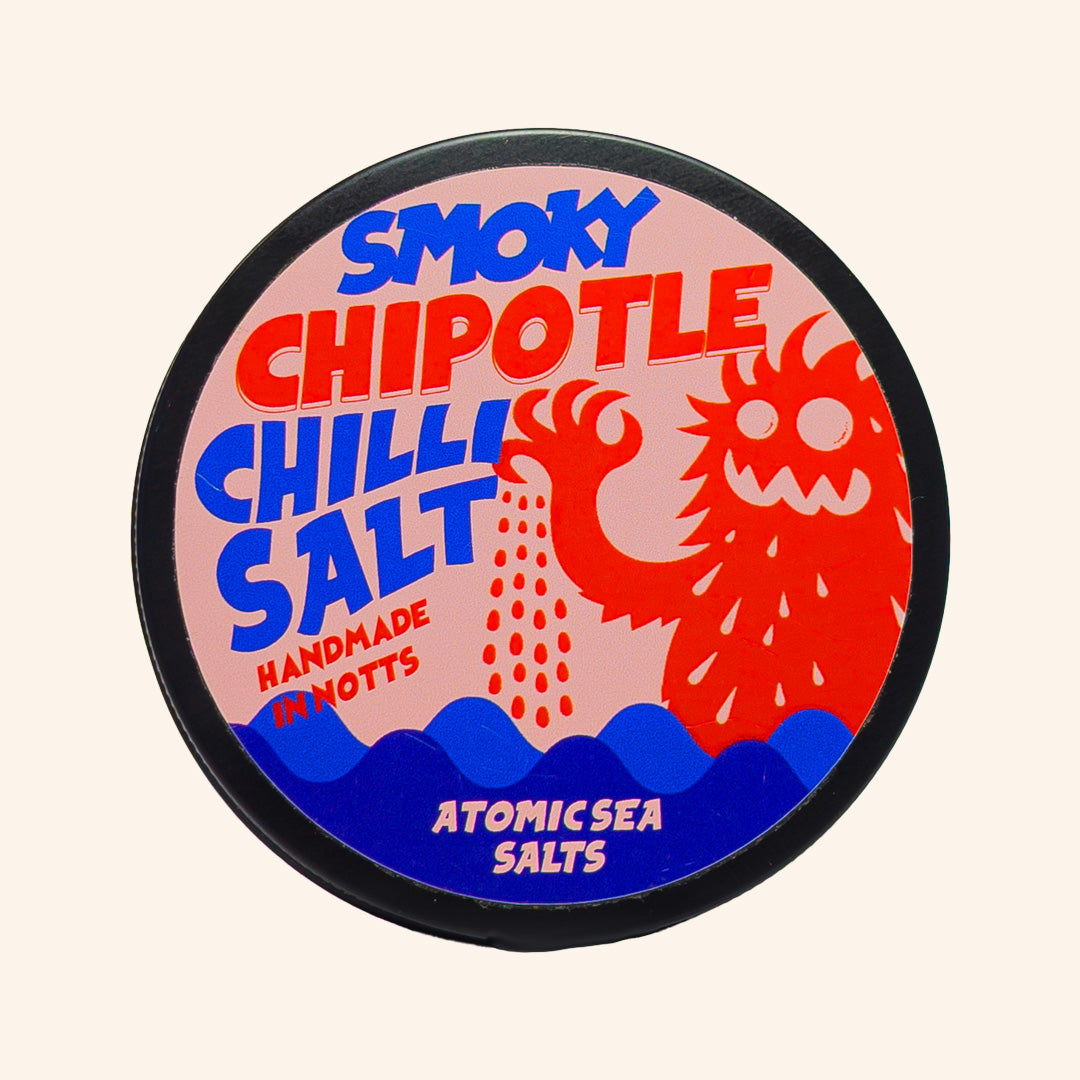 Tin of chipotle chilli sea salt – spicy finishing salt