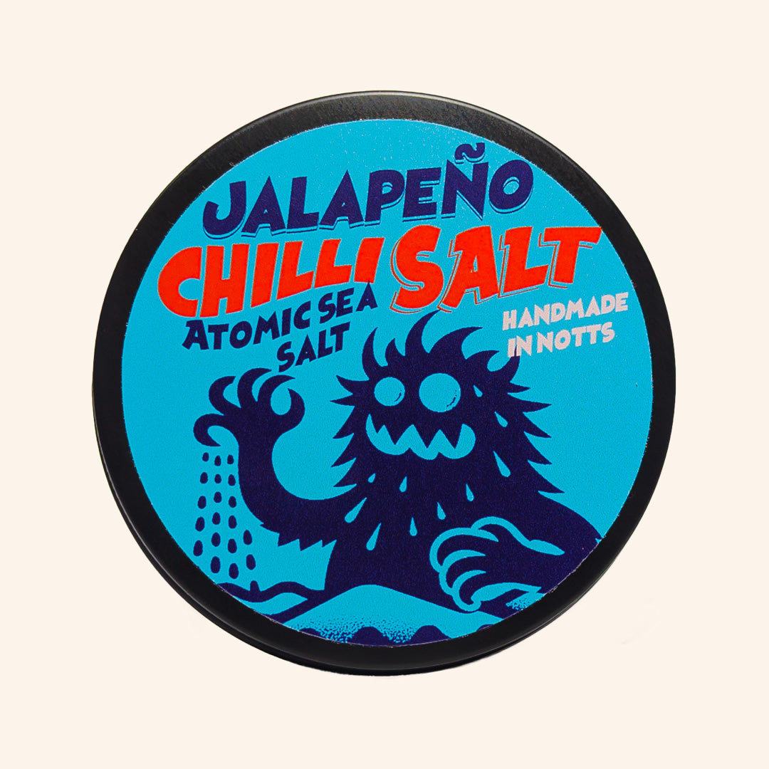 Tin of jalapeño chilli sea salt – spicy gourmet finishing salt