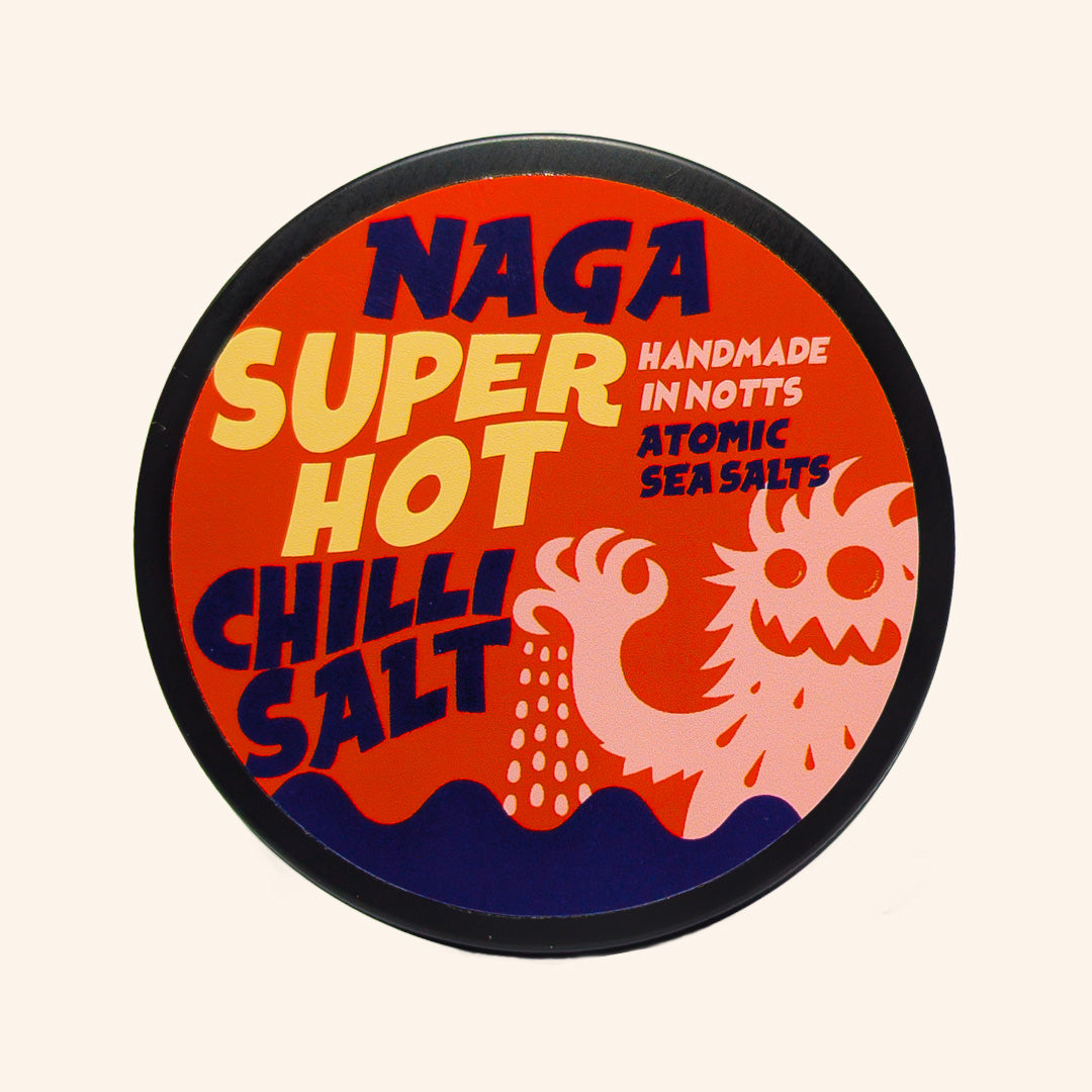 Tin of naga chilli sea salt – spicy finishing salt